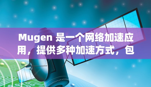 Mugen 是一个网络加速应用，提供多种加速方式，包括 IP 加速、数据包转换和流量管理。如果你正在寻找外网加速工具，以下是一些常见的 Mugen 加速器推荐