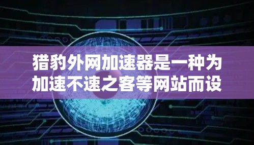 猎豹外网加速器是一种为加速不速之客等网站而设计的工具，主要用于提升网站加载速度。以下是关于它的详细介绍
