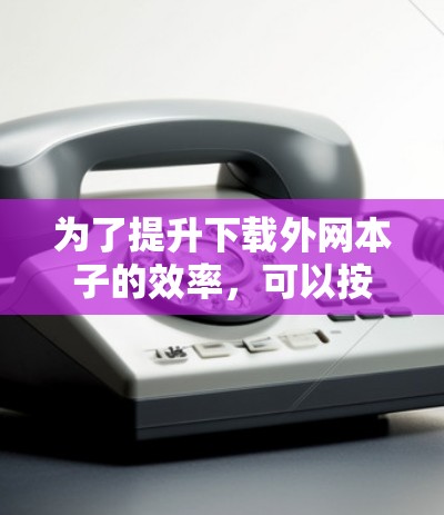 为了提升下载外网本子的效率，可以按照以下步骤进行优化