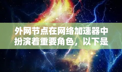 外网节点在网络加速器中扮演着重要角色，以下是对其作用的详细总结