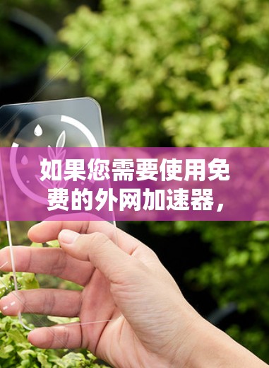 如果您需要使用免费的外网加速器，以下是一些建议和步骤，帮助您更好地加速外网并确保网络安全