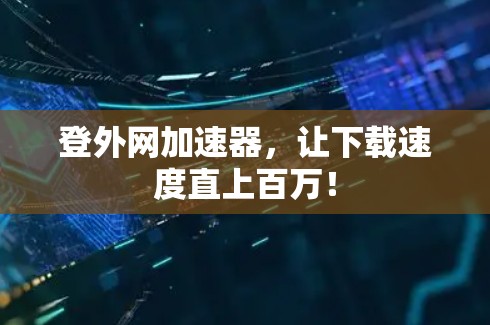 登外网加速器，让下载速度直上百万！