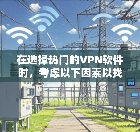 在选择热门的VPN软件时，考虑以下因素以找到最适合你的选择