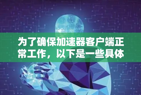 为了确保加速器客户端正常工作，以下是一些具体的步骤和建议