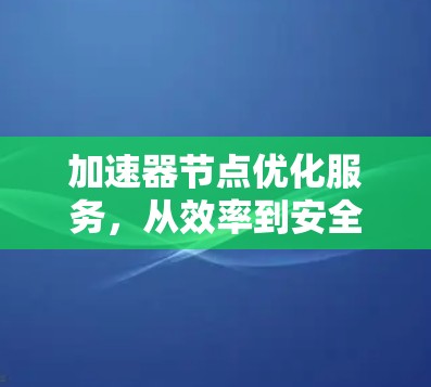 加速器节点优化服务，从效率到安全