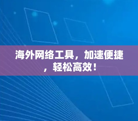 海外网络工具，加速便捷，轻松高效！