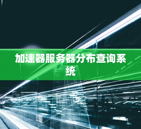 加速器服务器分布查询系统