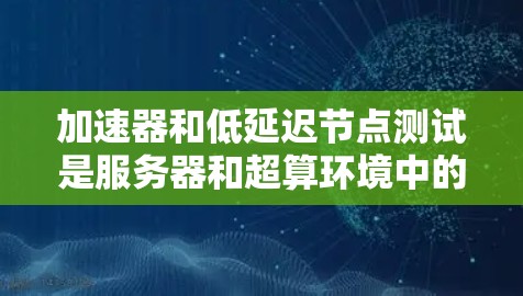 加速器和低延迟节点测试是服务器和超算环境中的关键工具，各自发挥着不同的作用，但也有一定的关联。以下是它们的详细分析