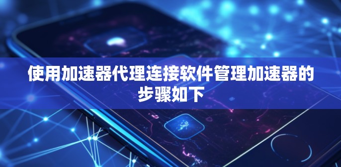 使用加速器代理连接软件管理加速器的步骤如下