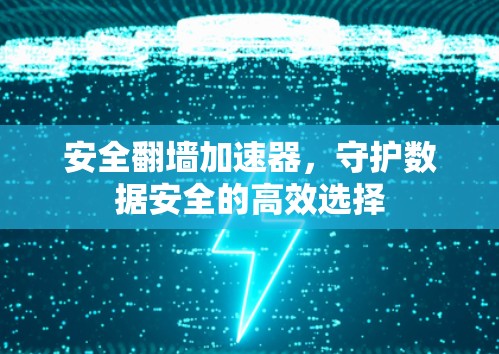 安全翻墙加速器，守护数据安全的高效选择