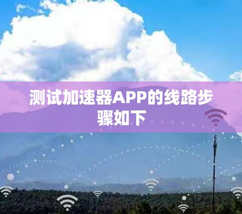 测试加速器APP的线路步骤如下