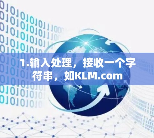 1.输入处理，接收一个字符串，如KLM.com