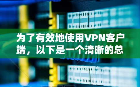 为了有效地使用VPN客户端，以下是一个清晰的总结和步骤指南