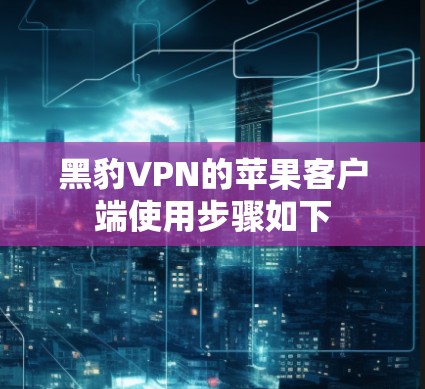 黑豹VPN的苹果客户端使用步骤如下
